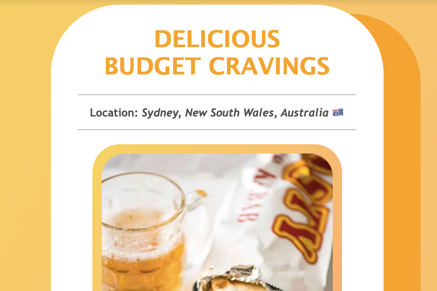 Delicious Budget Cravings Website Image